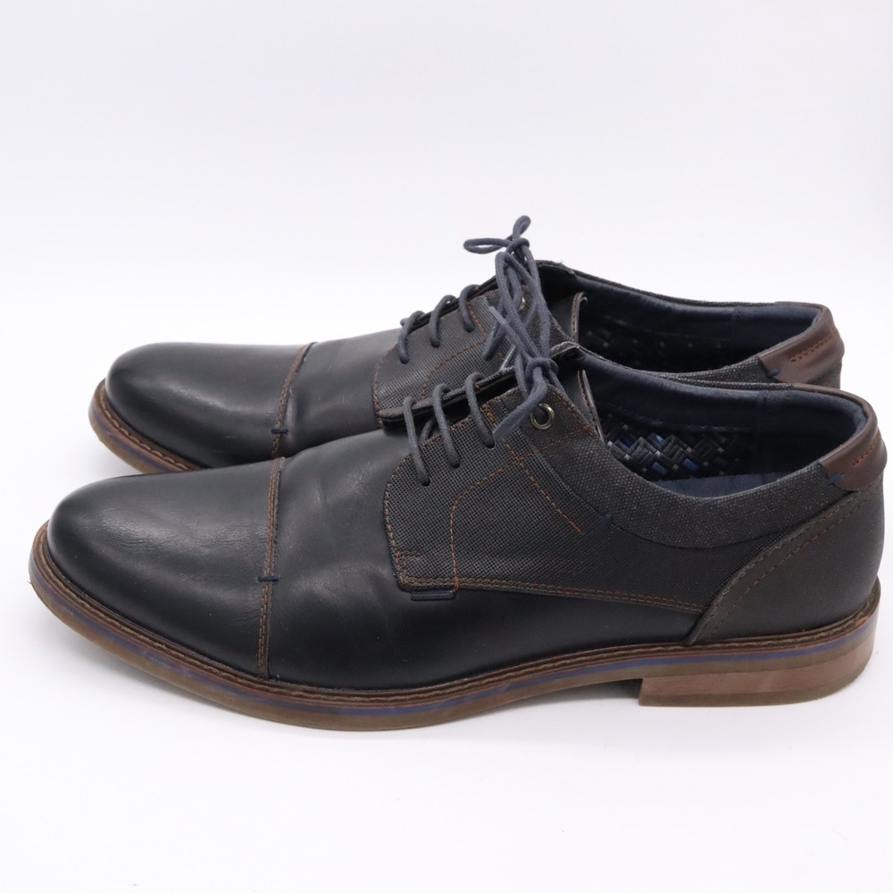 Freeman Hudson Men's Cap-Toe Black Dress Shoes Men's 12M - Picture 4 of 11
